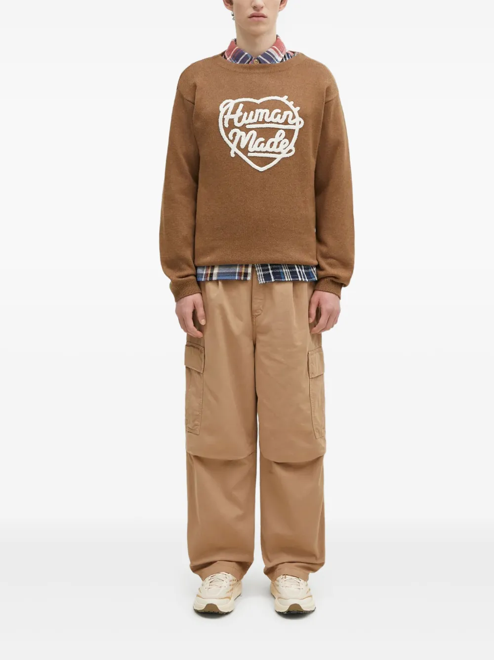 Свитер с логотипом Human Made, коричневый
Свитер с логотипом Human Made, коричневый