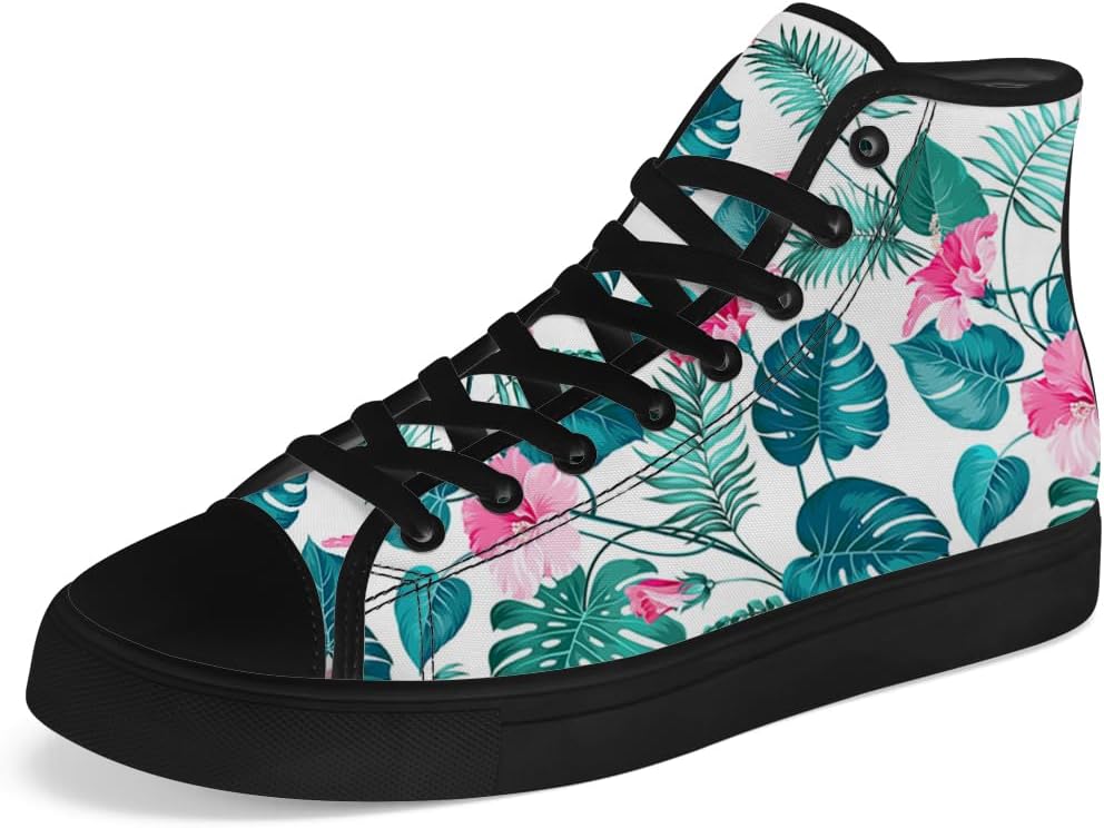 Мужские и женские высокие кеды с принтом гибискуса, тропические высокие кроссовки на шнуровке, повседневная обувь Chebing, белый/синий
Мужские и женские высокие кеды с принтом гибискуса, тропические высокие кроссовки на шнуровке, повседневная обувь Chebing, белый/синий