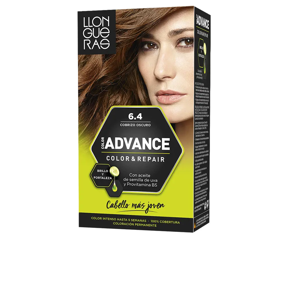 Краска для волос Color advance Llongueras, цвет 6,4 cobrizo oscuro, 1 шт.
Краска для волос Color advance Llongueras, цвет 6,4 cobrizo oscuro, 1 шт.