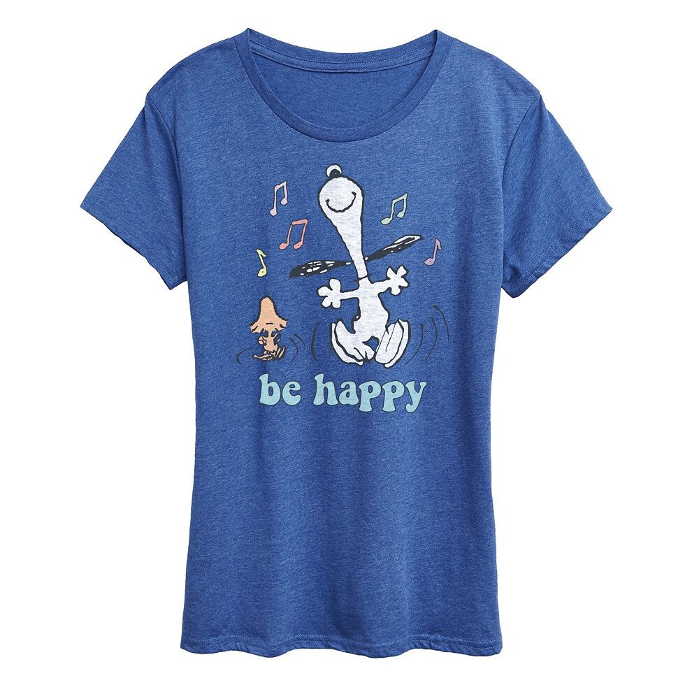 Женская футболка с рисунком Peanuts Be Happy Licensed Character, цвет Heather Royal Blue
Женская футболка с рисунком Peanuts Be Happy Licensed Character, цвет Heather Royal Blue