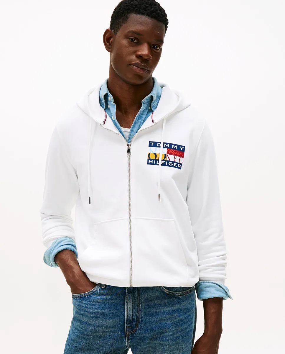 Мужская толстовка с капюшоном и застежкой-молнией Tommy Hilfiger, белый
Мужская толстовка с капюшоном и застежкой-молнией Tommy Hilfiger, белый
