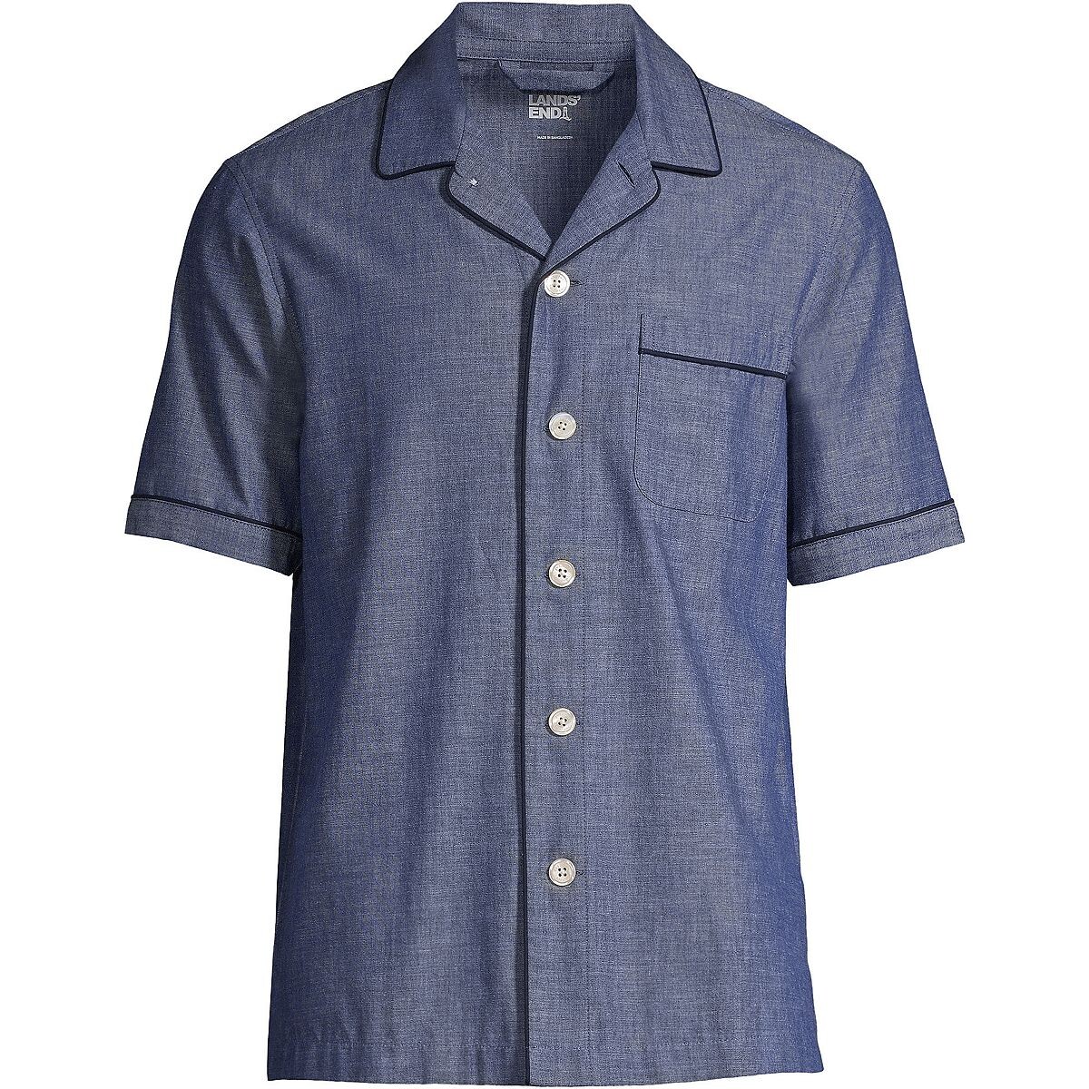 Мужская пижамная рубашка из поплина с короткими рукавами Lands' End
Мужская пижамная рубашка из поплина с короткими рукавами Lands' End