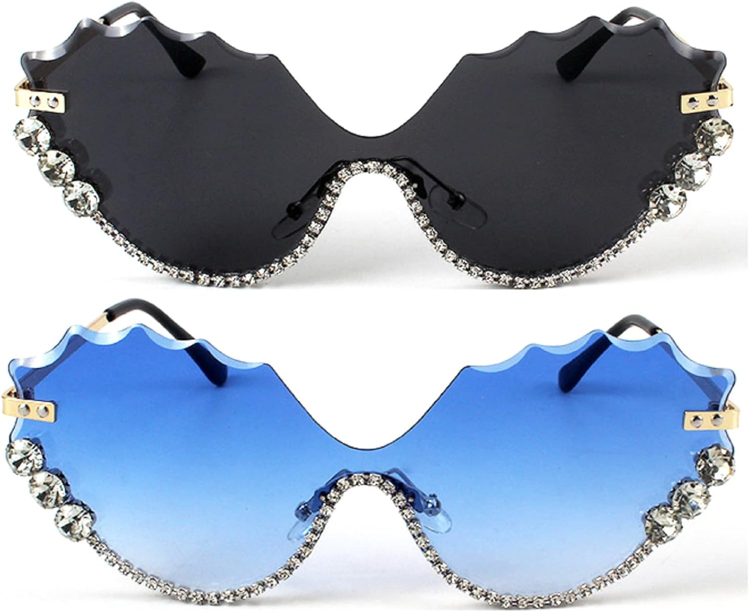 Забавные солнцезащитные очки в оправе с драгоценными камнями для костюмированной вечеринки, украшенные стразами, женские солнцезащитные очки без оправы «кошачий глаз», оригинальные очки с бриллиантами mincl, 2pcs-black&blue
Забавные солнцезащитные очки в оправе с драгоценными камнями для костюмированной вечеринки, украшенные стразами, женские солнцезащитные очки без оправы «кошачий глаз», оригинальные очки с бриллиантами mincl, 2pcs-black&blue