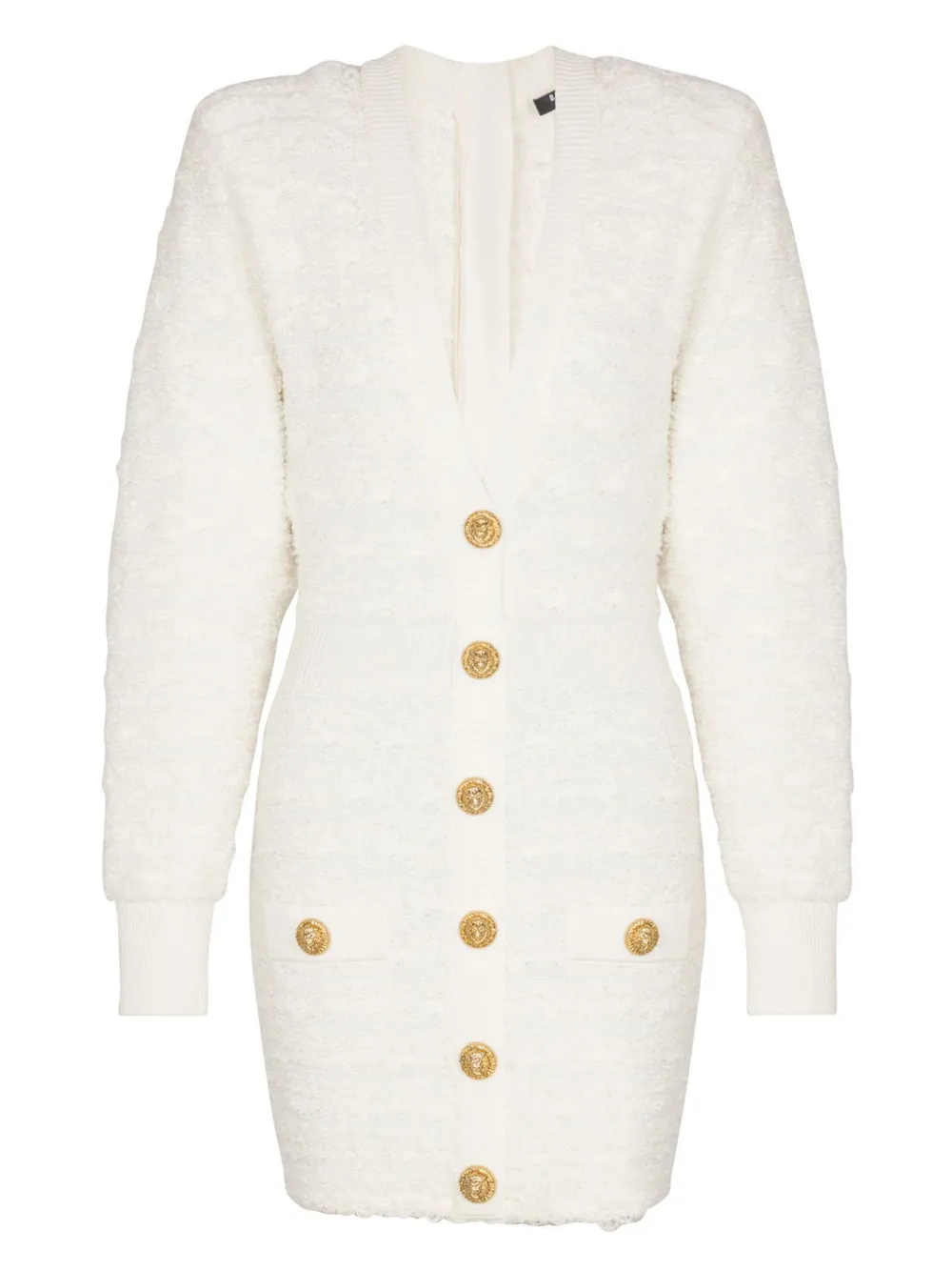 Твидовое платье мини с декоративными пуговицами BALMAIN, белый
Твидовое платье мини с декоративными пуговицами BALMAIN, белый