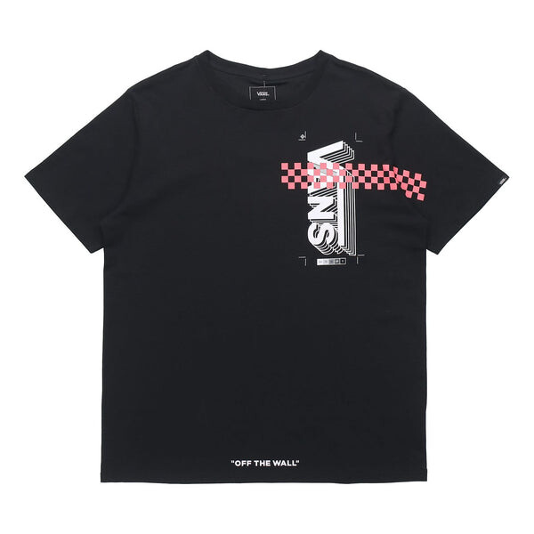 Футболка men's logo printing round neck short sleeve black Vans, черный 
Футболка men's logo printing round neck short sleeve black Vans, черный