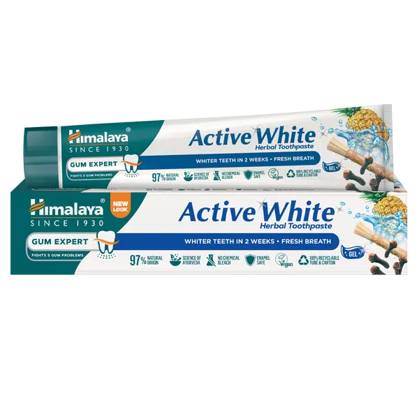 Зубная паста травяная отбеливающая в активном белом геле, 75 мл Himalaya Gum expert
Зубная паста травяная отбеливающая в активном белом геле, 75 мл Himalaya Gum expert