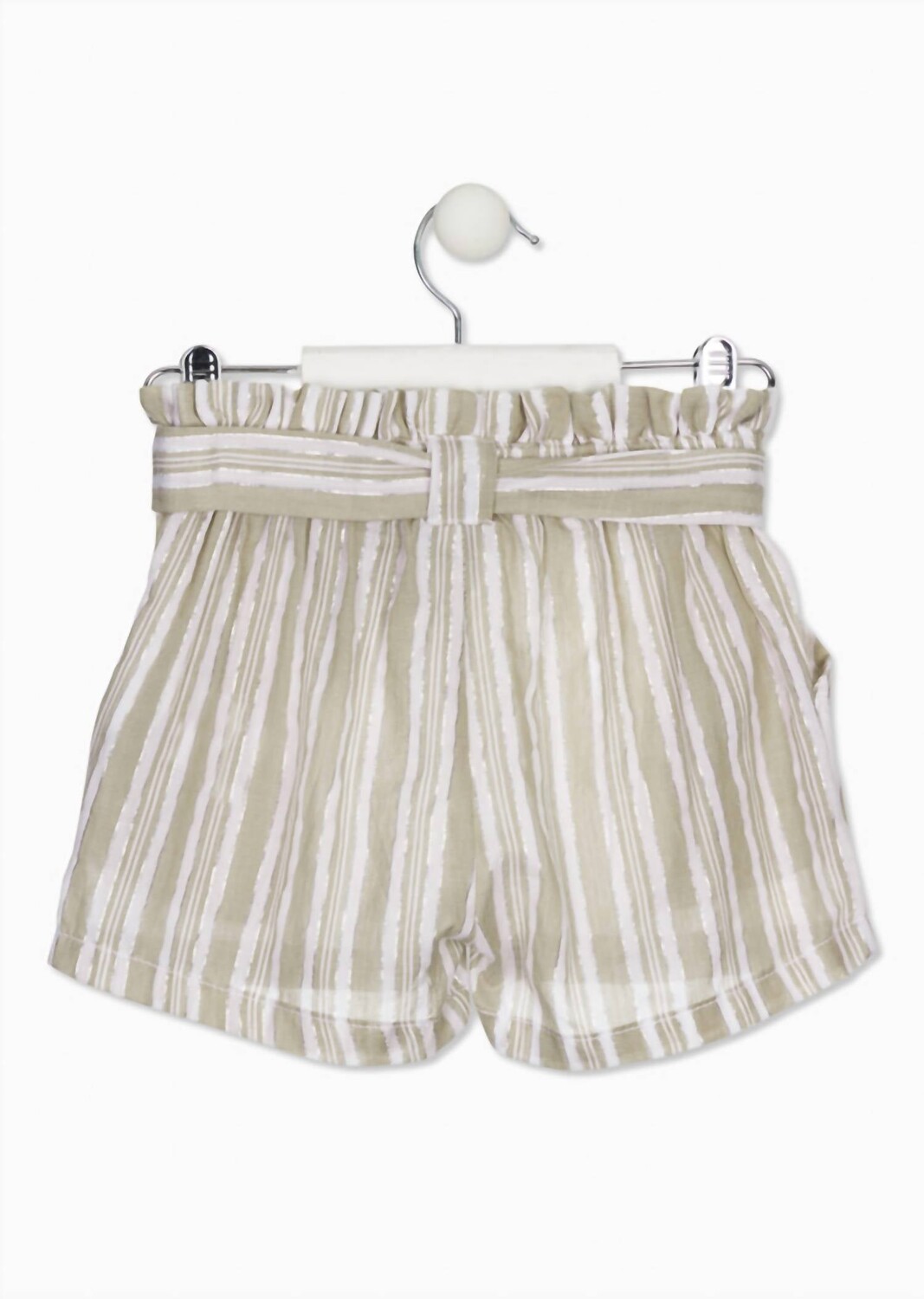 Бежевые классические шорты в полоску для девочек LOSAN, бежевый 
Бежевые классические шорты в полоску для девочек LOSAN, бежевый