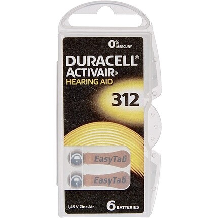 Слуховой аппарат Duracell ActivAir 312 MF BL066 — упаковка из 6 шт.
Слуховой аппарат Duracell ActivAir 312 MF BL066 — упаковка из 6 шт.