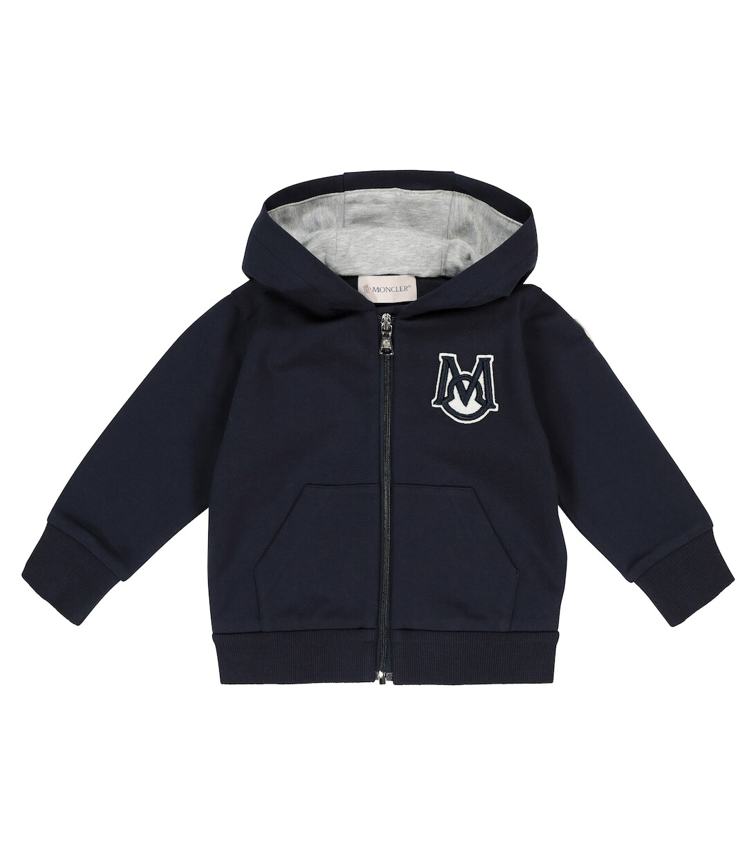 Худи из эластичного хлопкового джерси с логотипом Moncler Enfant, синий
Худи из эластичного хлопкового джерси с логотипом Moncler Enfant, синий