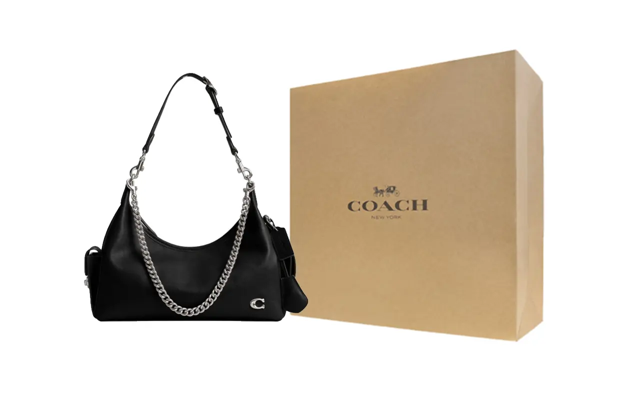COACH Кожаная мотоциклетная сумка через плечо
COACH Кожаная мотоциклетная сумка через плечо