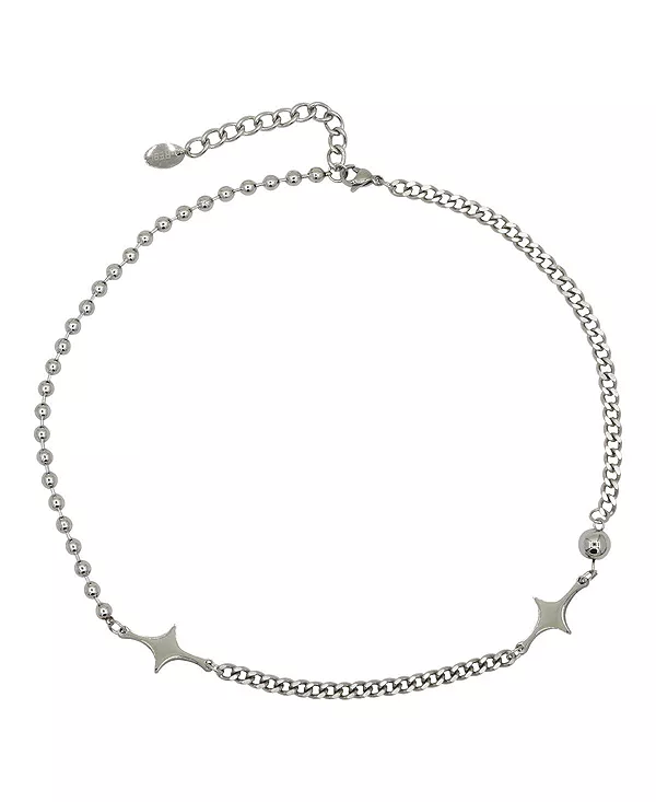 Украшенное цепочное ожерелье из нержавеющей стали со звездным узором Rebl Jewelry, silver
Украшенное цепочное ожерелье из нержавеющей стали со звездным узором Rebl Jewelry, silver