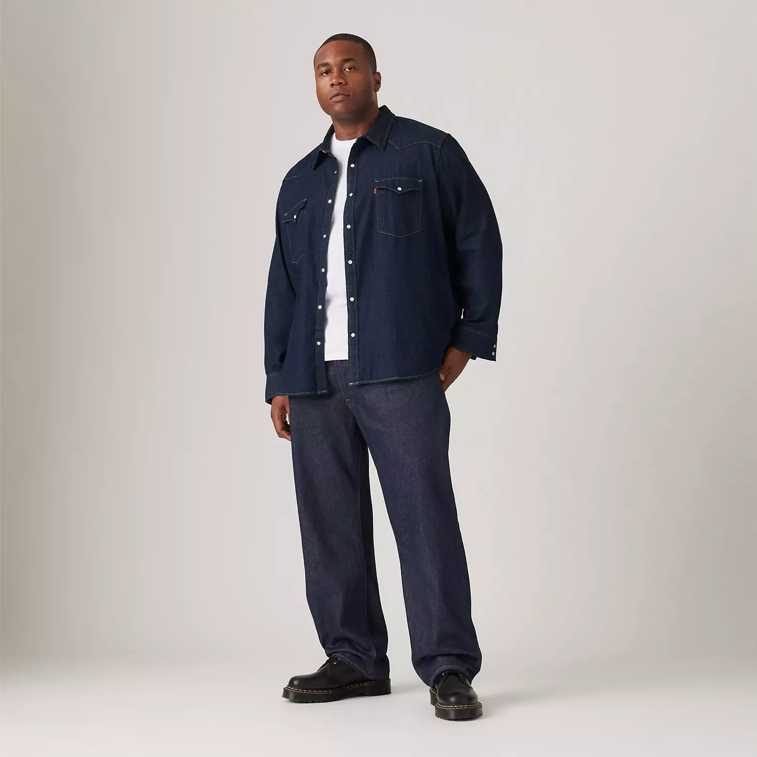 Мужские джинсы 501 с термоусадкой (большие и высокие) Levi's, цвет Rigid - Dark Wash - Non Stretch
Мужские джинсы 501 с термоусадкой (большие и высокие) Levi's, цвет Rigid - Dark Wash - Non Stretch