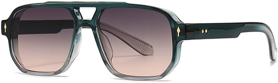 Солнцезащитные очки в стиле ретро с двойной перемычкой, квадратной формы, градиентные оттенки, модные дизайнерские солнцезащитные очки с заклепками для мужчин GHVWYX, Dark Green Gray Pink
Солнцезащитные очки в стиле ретро с двойной перемычкой, квадратной формы, градиентные оттенки, модные дизайнерские солнцезащитные очки с заклепками для мужчин GHVWYX, Dark Green Gray Pink