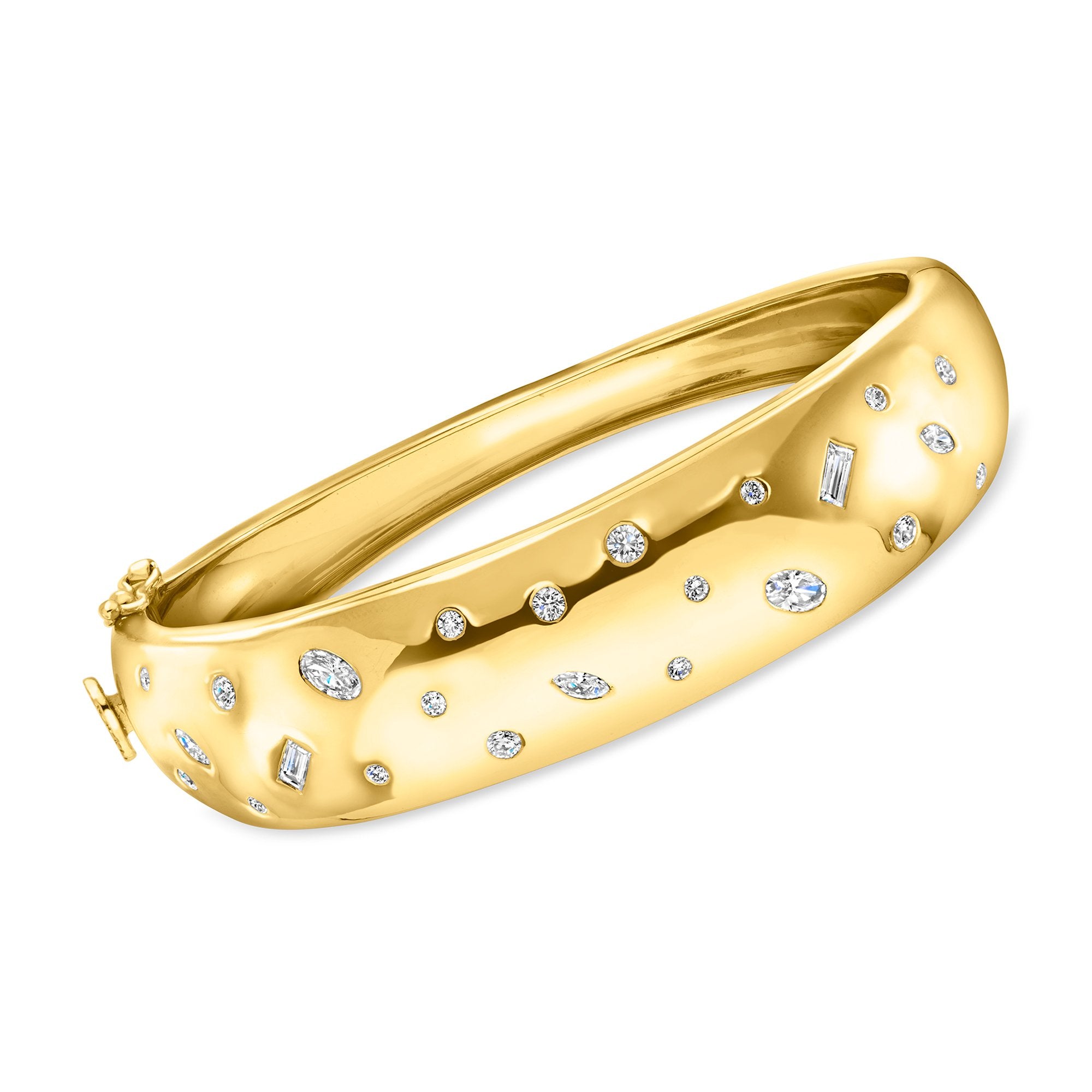 Браслет-браслет Ross-Simons с россыпью выращенных в лаборатории бриллиантов из 18-каратного золота поверх стерлингового серебра Ross-Simons, 7 In
Браслет-браслет Ross-Simons с россыпью выращенных в лаборатории бриллиантов из 18-каратного золота поверх стерлингового серебра Ross-Simons, 7 In