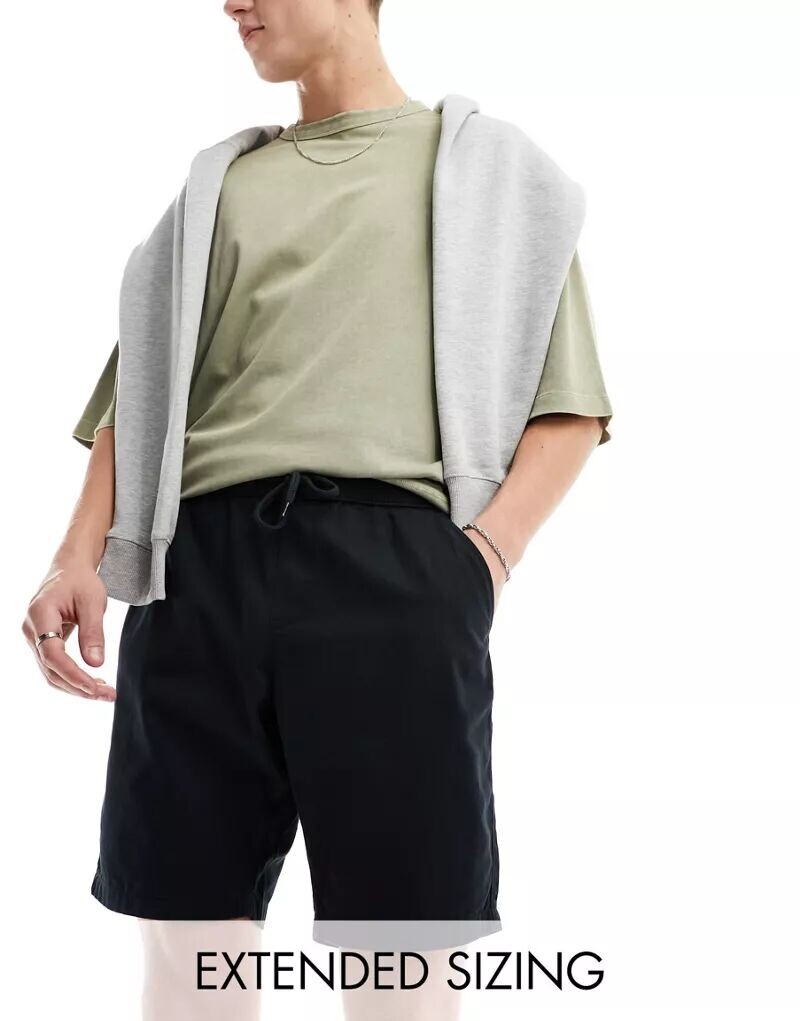 Черные шорты чинос узкого кроя с резинкой на талии ASOS стандартной длины
Черные шорты чинос узкого кроя с резинкой на талии ASOS стандартной длины