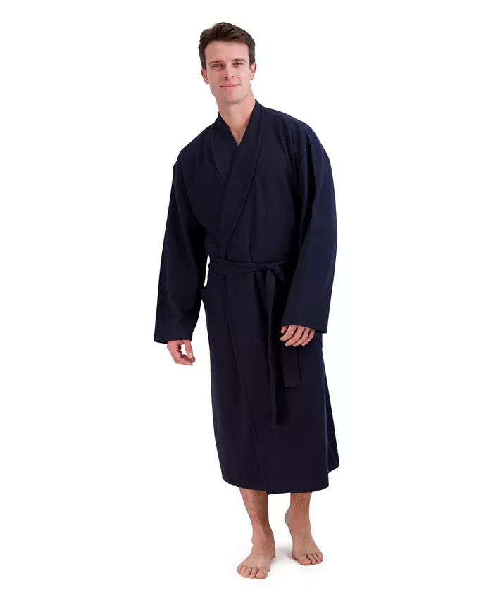 Мужской халат из вафельной хлопковой ткани Hanes, синий
Мужской халат из вафельной хлопковой ткани Hanes, синий