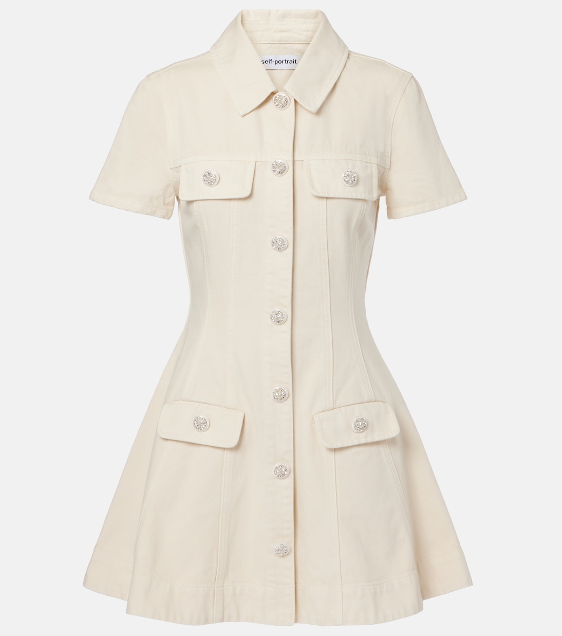 Джинсовое мини-платье Self-Portrait, белый
Джинсовое мини-платье Self-Portrait, белый