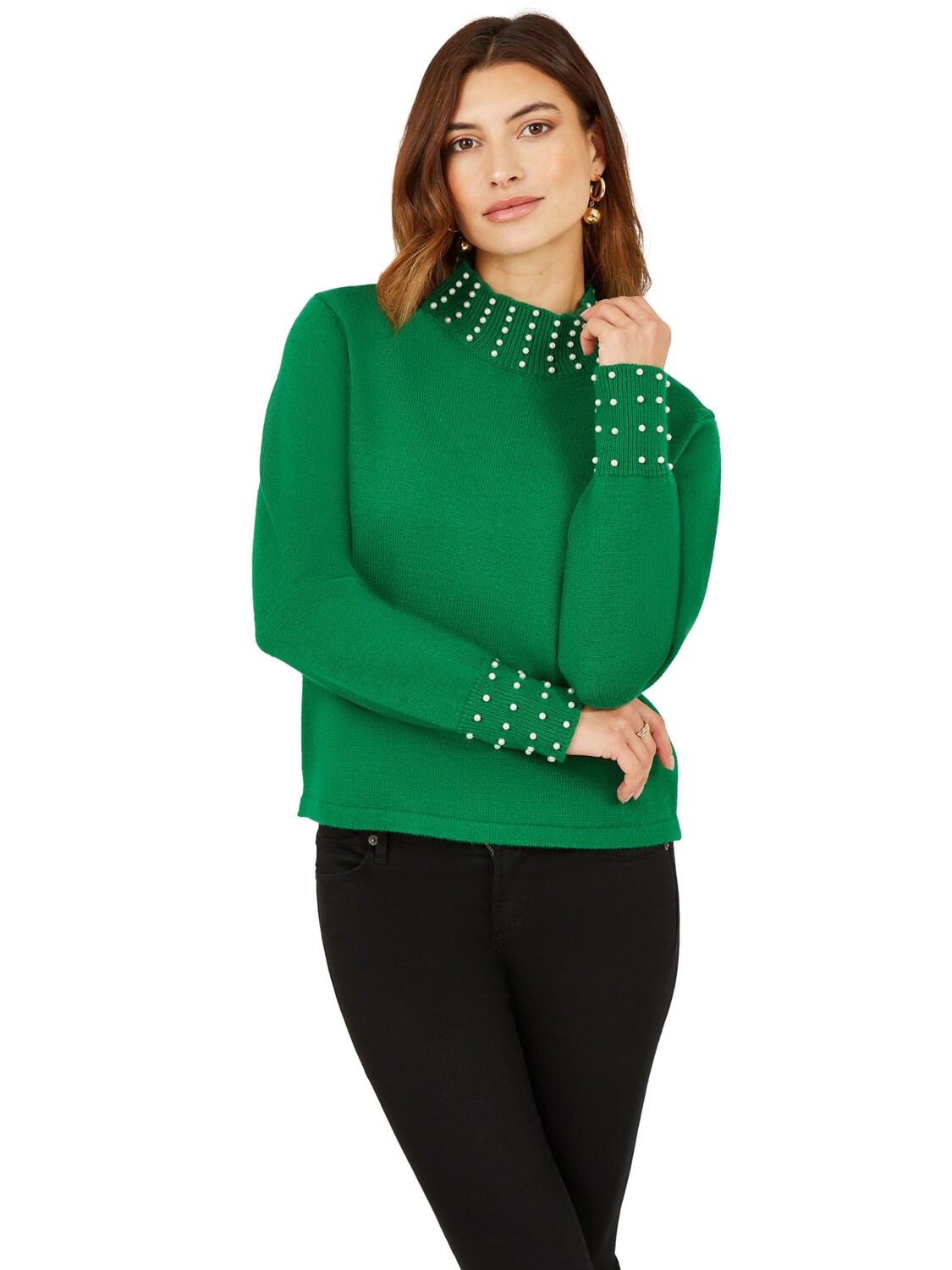 Джемпер с жемчугом Mela London Yumi, зеленый
Джемпер с жемчугом Mela London Yumi, зеленый