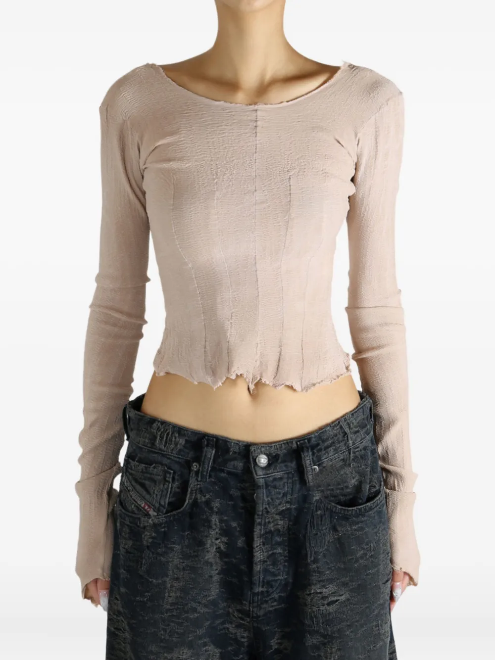 Топ с открытой спиной и длинными рукавами Marc Le Bihan, нейтральный
Топ с открытой спиной и длинными рукавами Marc Le Bihan, нейтральный