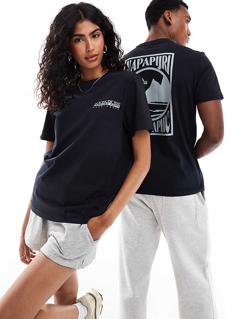 Napapijri – Mele – Черная футболка с пейзажным принтом на спине
Napapijri – Mele – Черная футболка с пейзажным принтом на спине