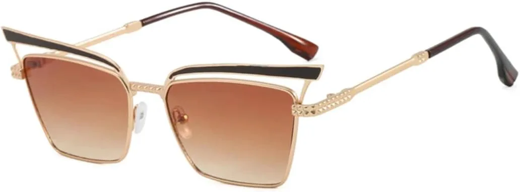 Женские солнцезащитные очки «кошачий глаз» из металла, роскошные, винтажные, с градиентным покрытием, защита от УФ-излучения UV400 TVTBBVV, Golden Tea Gradient
Женские солнцезащитные очки «кошачий глаз» из металла, роскошные, винтажные, с градиентным покрытием, защита от УФ-излучения UV400 TVTBBVV, Golden Tea Gradient