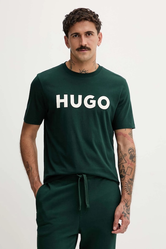 Хлопковая футболка Hugo, зеленый
Хлопковая футболка Hugo, зеленый