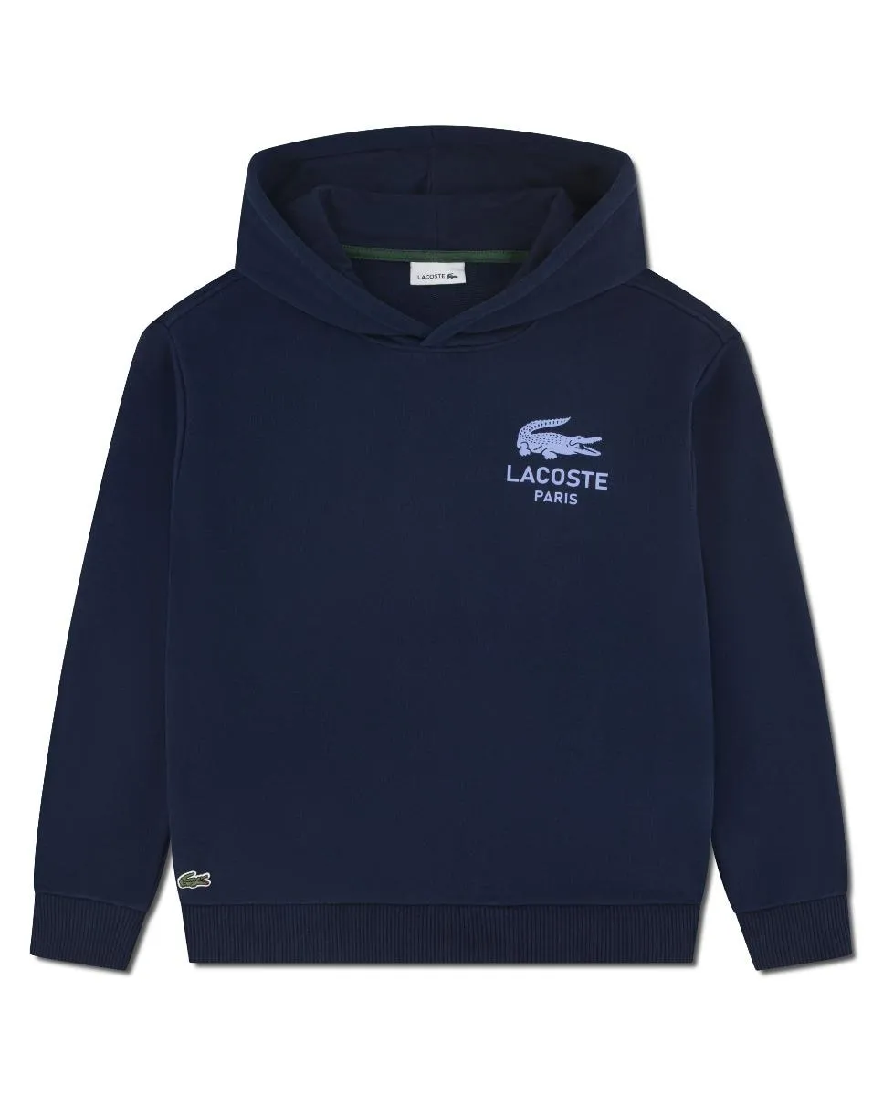 Мягкая толстовка с капюшоном и брендингом для девочки Lacoste, синий
Мягкая толстовка с капюшоном и брендингом для девочки Lacoste, синий