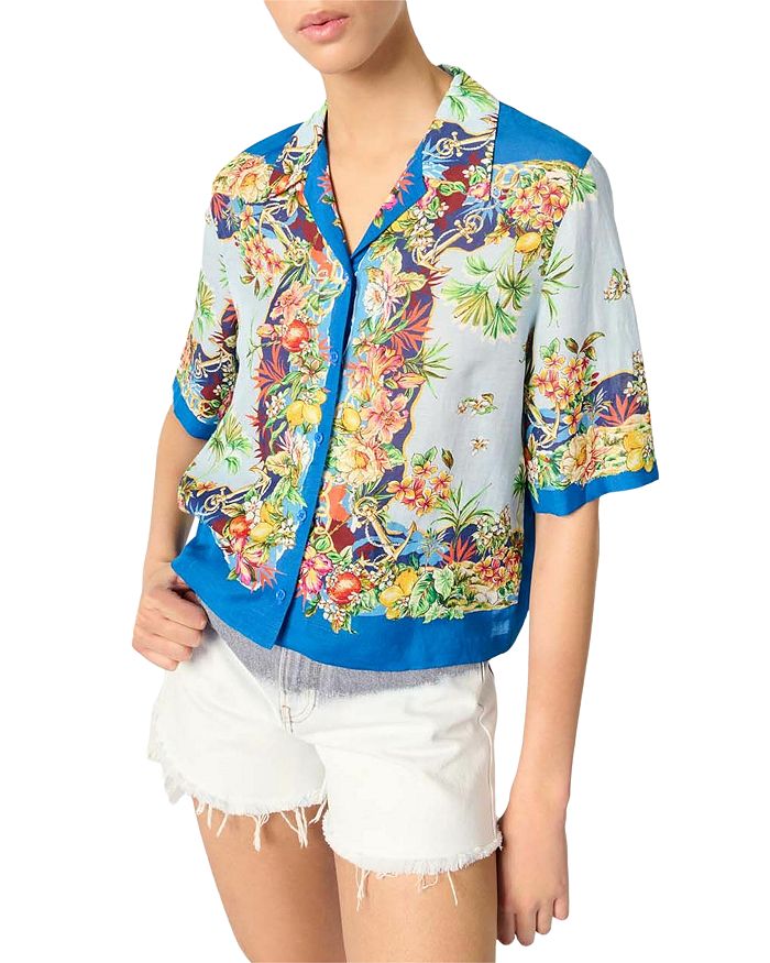 Укороченная рубашка с принтом Maje, мультиколор
Укороченная рубашка с принтом Maje, мультиколор