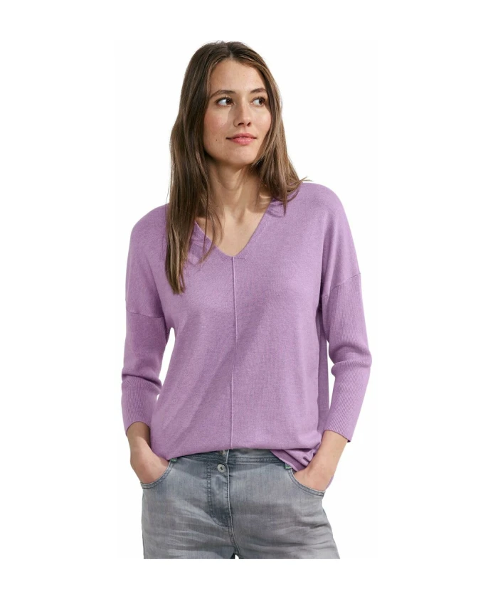 Пуловер с V-образным вырезом Cecil, фиолетовый
Пуловер с V-образным вырезом Cecil, фиолетовый