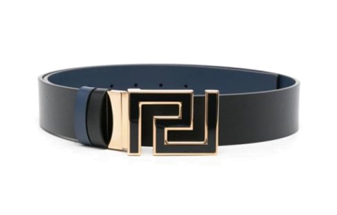 VERSACE Мужской черный кожаный ремень с металлической пряжкой, Black
VERSACE Мужской черный кожаный ремень с металлической пряжкой, Black