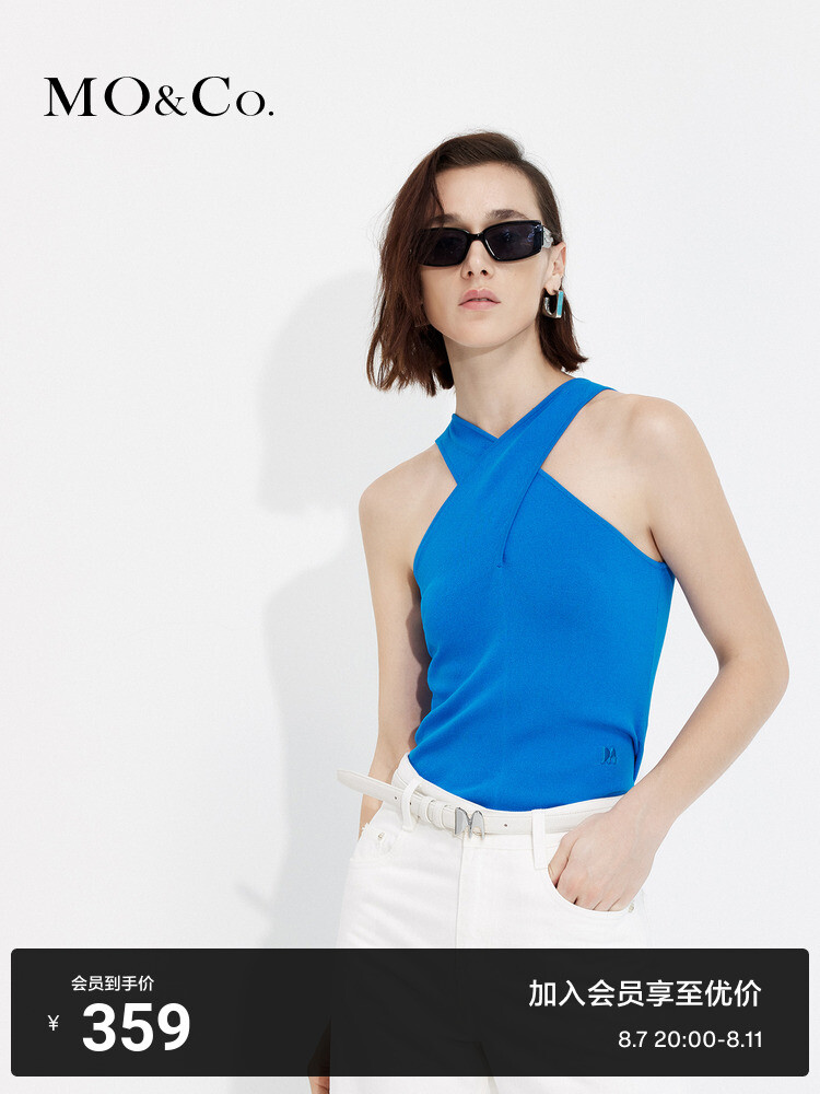 Свитер Moco с бретелькой на шее, синий
Свитер Moco с бретелькой на шее, синий