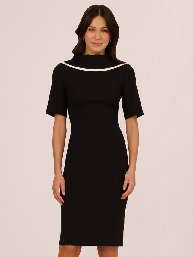 Платье-футляр с круглым вырезом и v-образным вырезом сзади Adrianna Papell, цвет Black/Ivory
Платье-футляр с круглым вырезом и v-образным вырезом сзади Adrianna Papell, цвет Black/Ivory