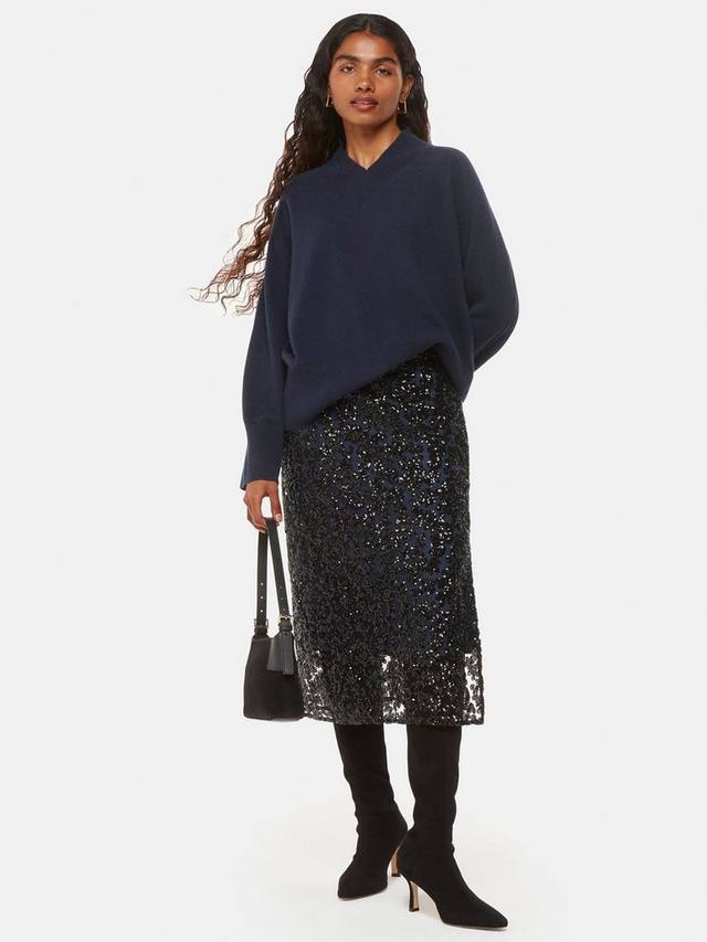 Нежная цветочная миди-юбка с пайетками Whistles, Black/Multi
Нежная цветочная миди-юбка с пайетками Whistles, Black/Multi