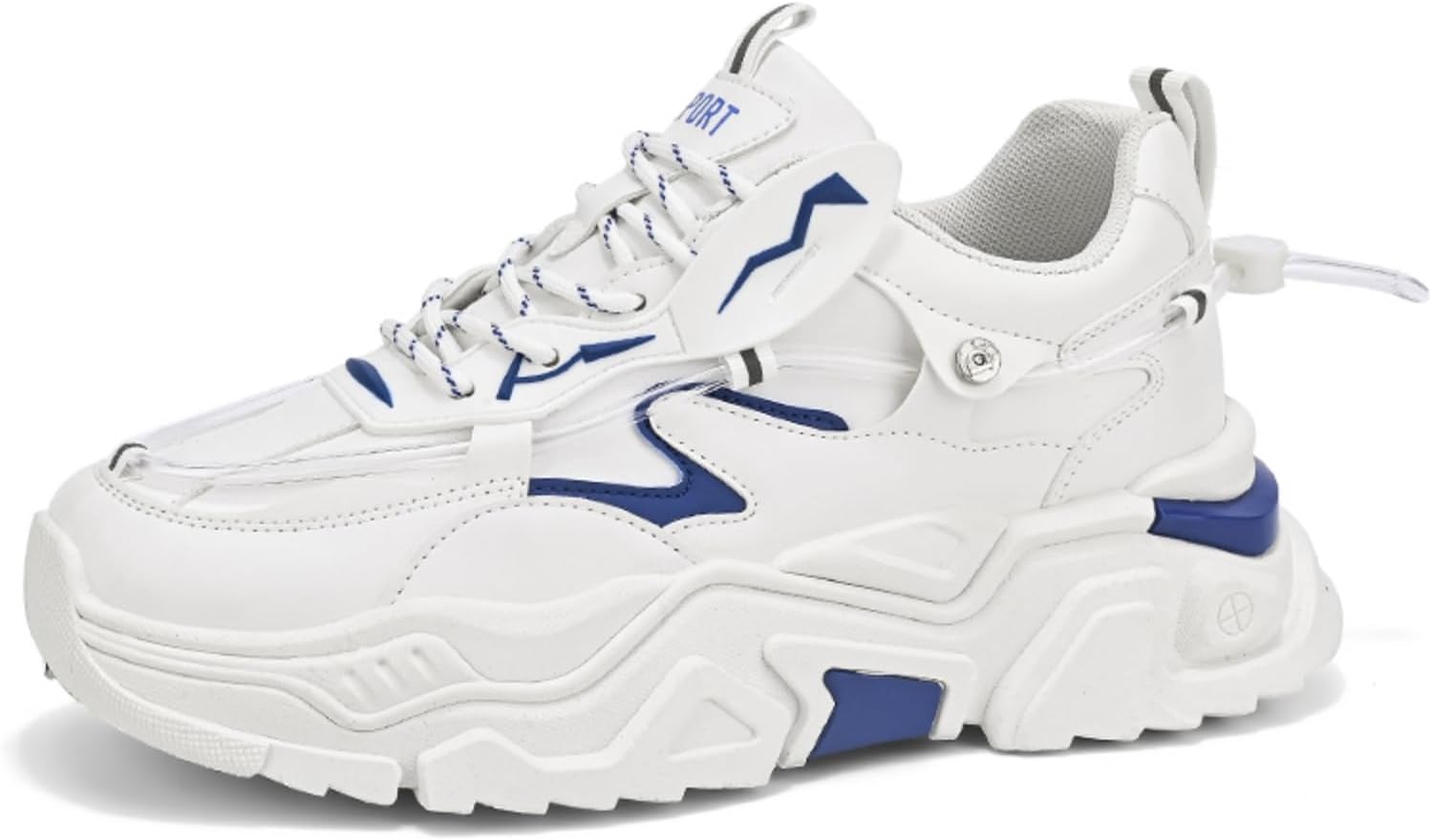 Мужские массивные кроссовки, стильные с толстой подошвой, с регулируемыми шнурками, идеально подходят для уличной моды и повседневного комфорта Aokisx, белый
Мужские массивные кроссовки, стильные с толстой подошвой, с регулируемыми шнурками, идеально подходят для уличной моды и повседневного комфорта Aokisx, белый