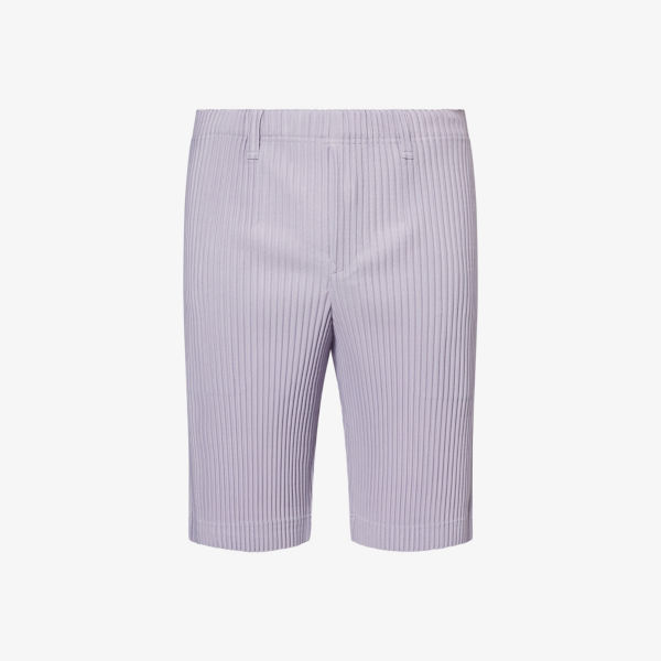Шорты Homme Plisse Issey Miyake узкие вязаные, серый 
Шорты Homme Plisse Issey Miyake узкие вязаные, серый