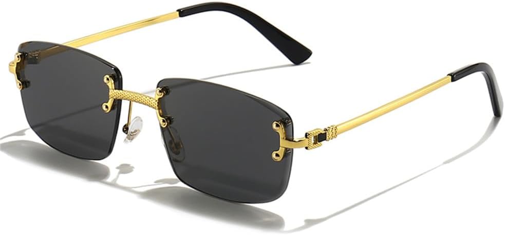 Солнцезащитные очки без оправы для женщин в стиле ретро с металлическим блеском, солнцезащитные очки для мужчин для вечеринок с градиентным переходом цвета HDUBFY, C07 Gold Blck
Солнцезащитные очки без оправы для женщин в стиле ретро с металлическим блеском, солнцезащитные очки для мужчин для вечеринок с градиентным переходом цвета HDUBFY, C07 Gold Blck