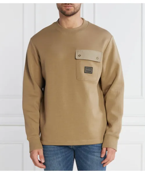 Толстовка Дхалули Comfort fit Hugo, коричневый 
Толстовка Дхалули Comfort fit Hugo, коричневый