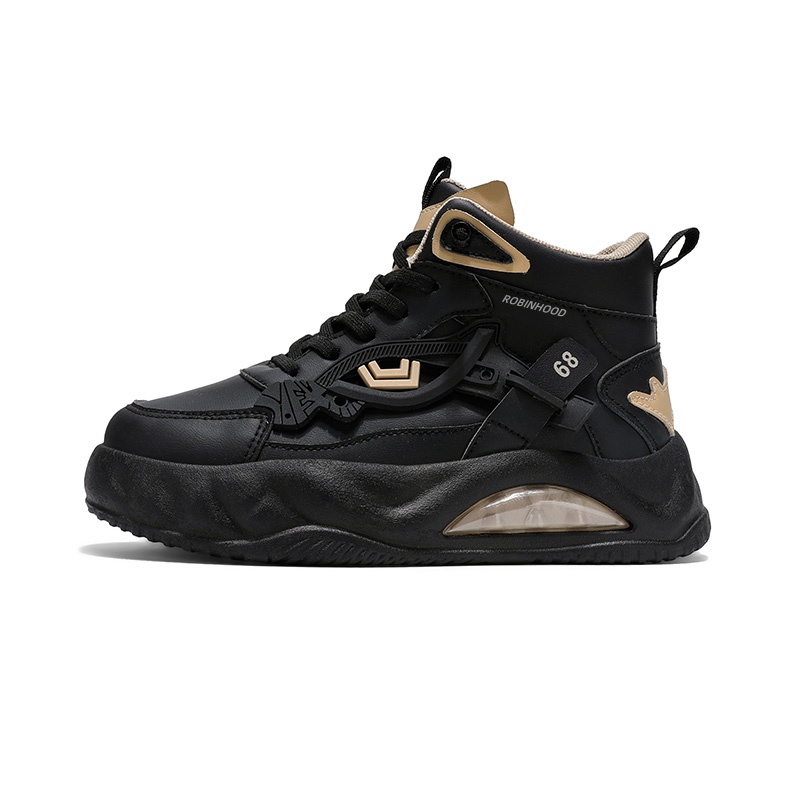 Модные противоскользящие, устойчивые к истиранию, с амортизацией высокие детские кроссовки для скейтбординга Kids' ROBINHOOD, черный
Модные противоскользящие, устойчивые к истиранию, с амортизацией высокие детские кроссовки для скейтбординга Kids' ROBINHOOD, черный