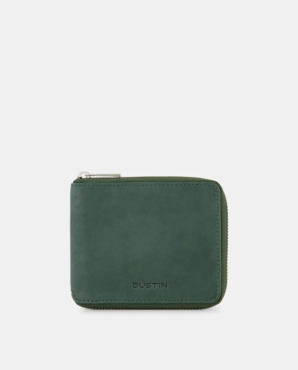 Круглый кожаный кошелек на молнии Dustin, зеленый
Круглый кожаный кошелек на молнии Dustin, зеленый