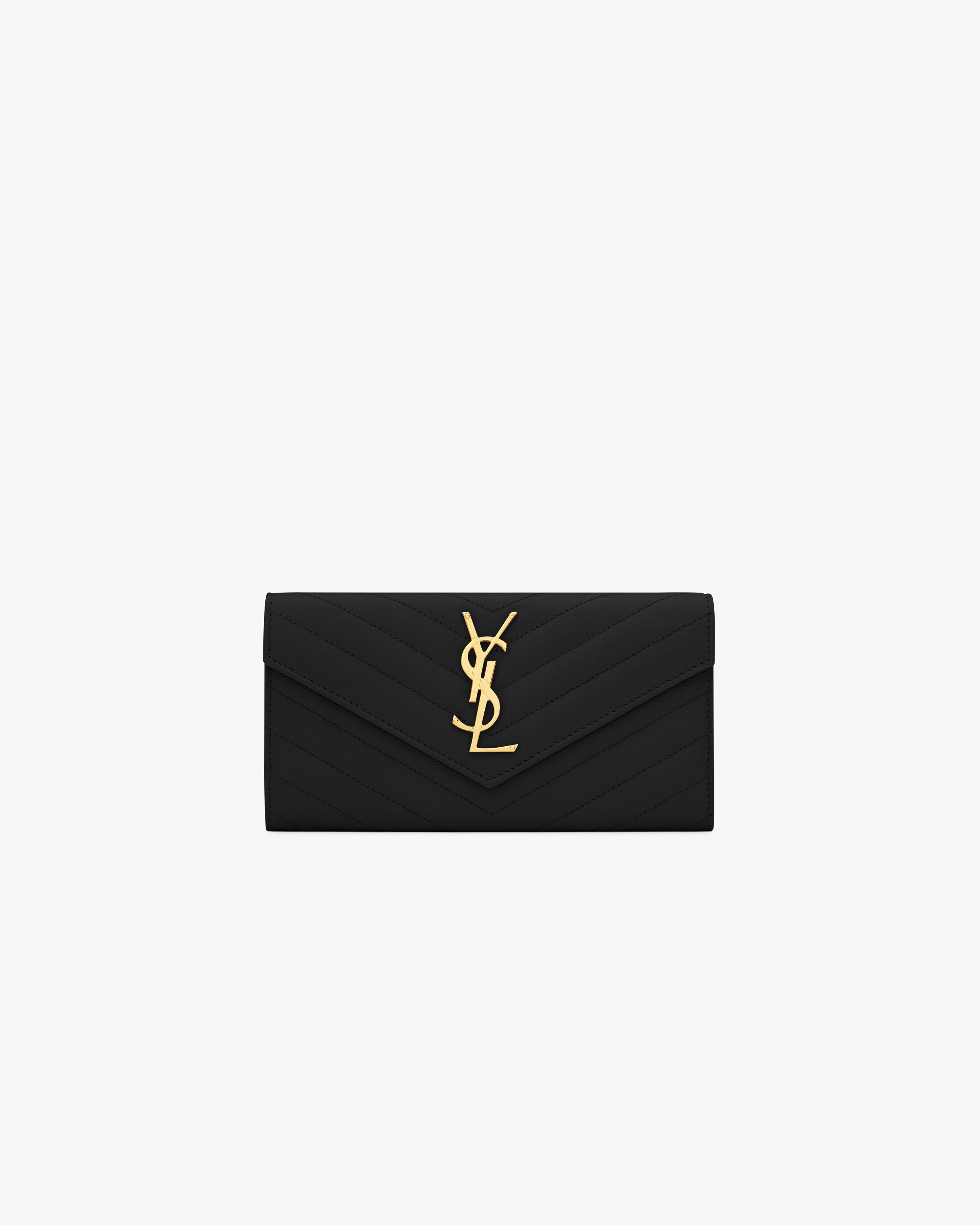 Большой кошелек Cassandre matelasse из кожи grain de poudre Saint Laurent, черный
Большой кошелек Cassandre matelasse из кожи grain de poudre Saint Laurent, черный
