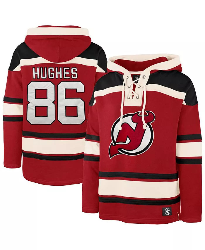Мужская толстовка с капюшоном на шнуровке Big Tall Jack Hughes красная New Jersey Devils '47 Brand
Мужская толстовка с капюшоном на шнуровке Big Tall Jack Hughes красная New Jersey Devils '47 Brand