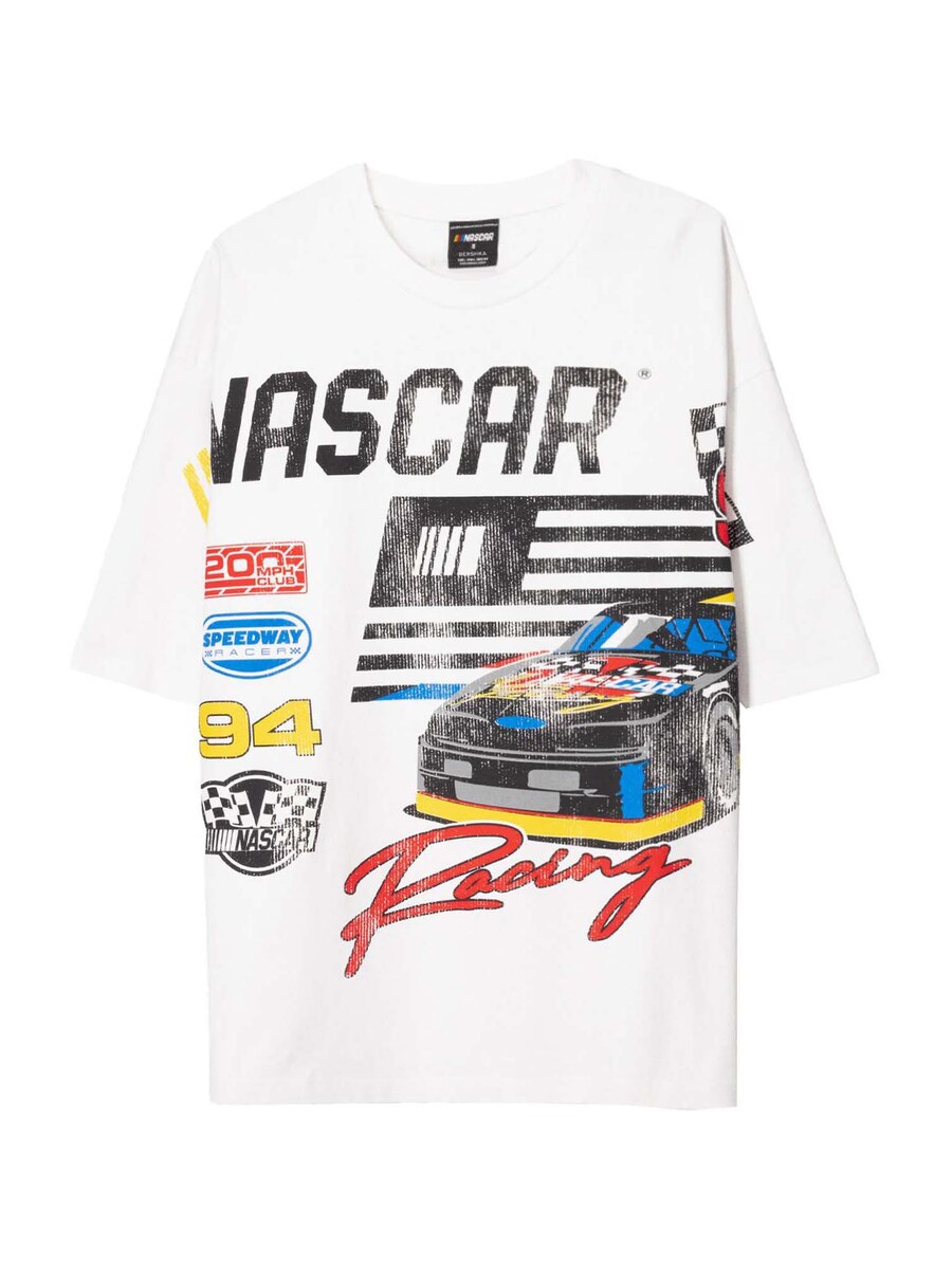 Рубашка Bershka, белый 
Рубашка Bershka, белый