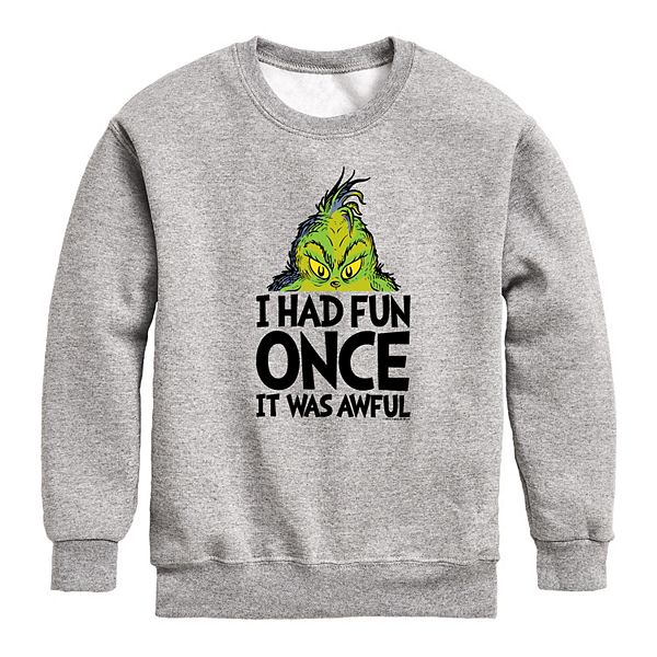 Детская толстовка Dr Seuss The I Had Fun Once с флисовой подкладкой Grinch
Детская толстовка Dr Seuss The I Had Fun Once с флисовой подкладкой Grinch