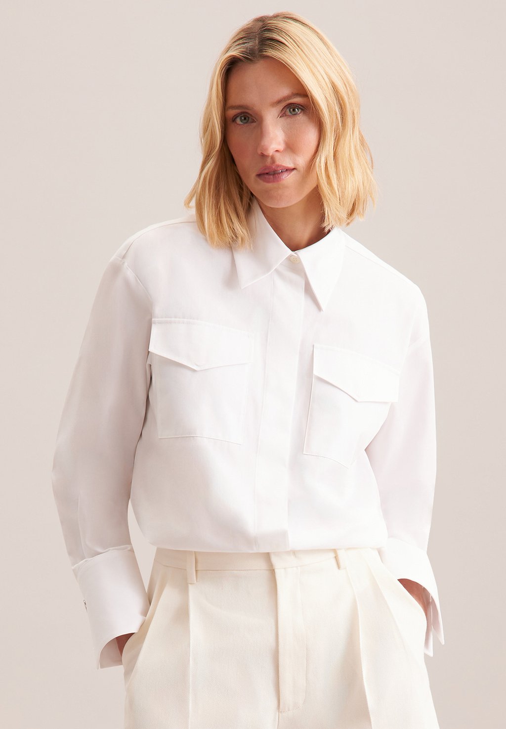 Блузка на пуговицах Seidensticker, белый
Блузка на пуговицах Seidensticker, белый