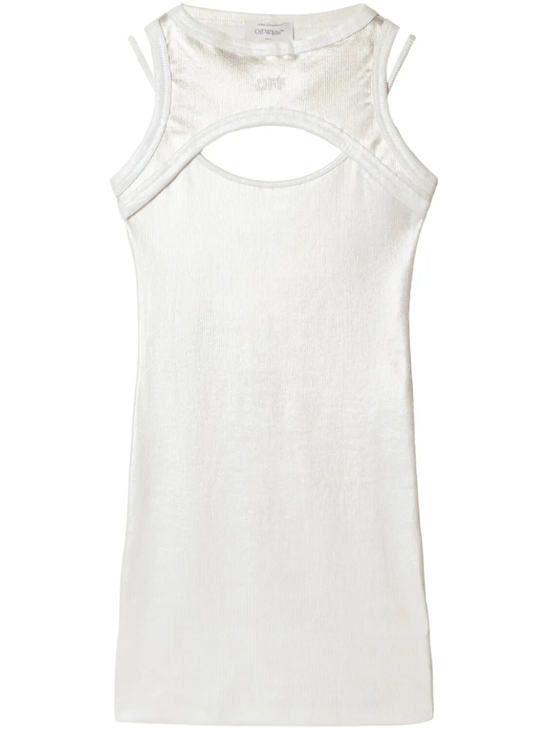 Off-White платье мини в рубчик, белый
Off-White платье мини в рубчик, белый