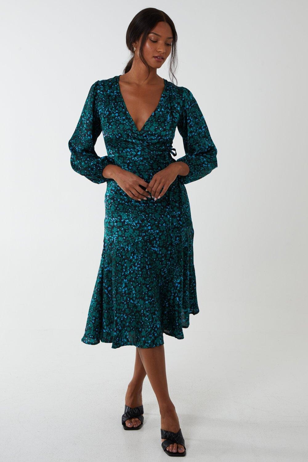 Платье миди с запахом спереди Blue Vanilla, зеленый
Платье миди с запахом спереди Blue Vanilla, зеленый