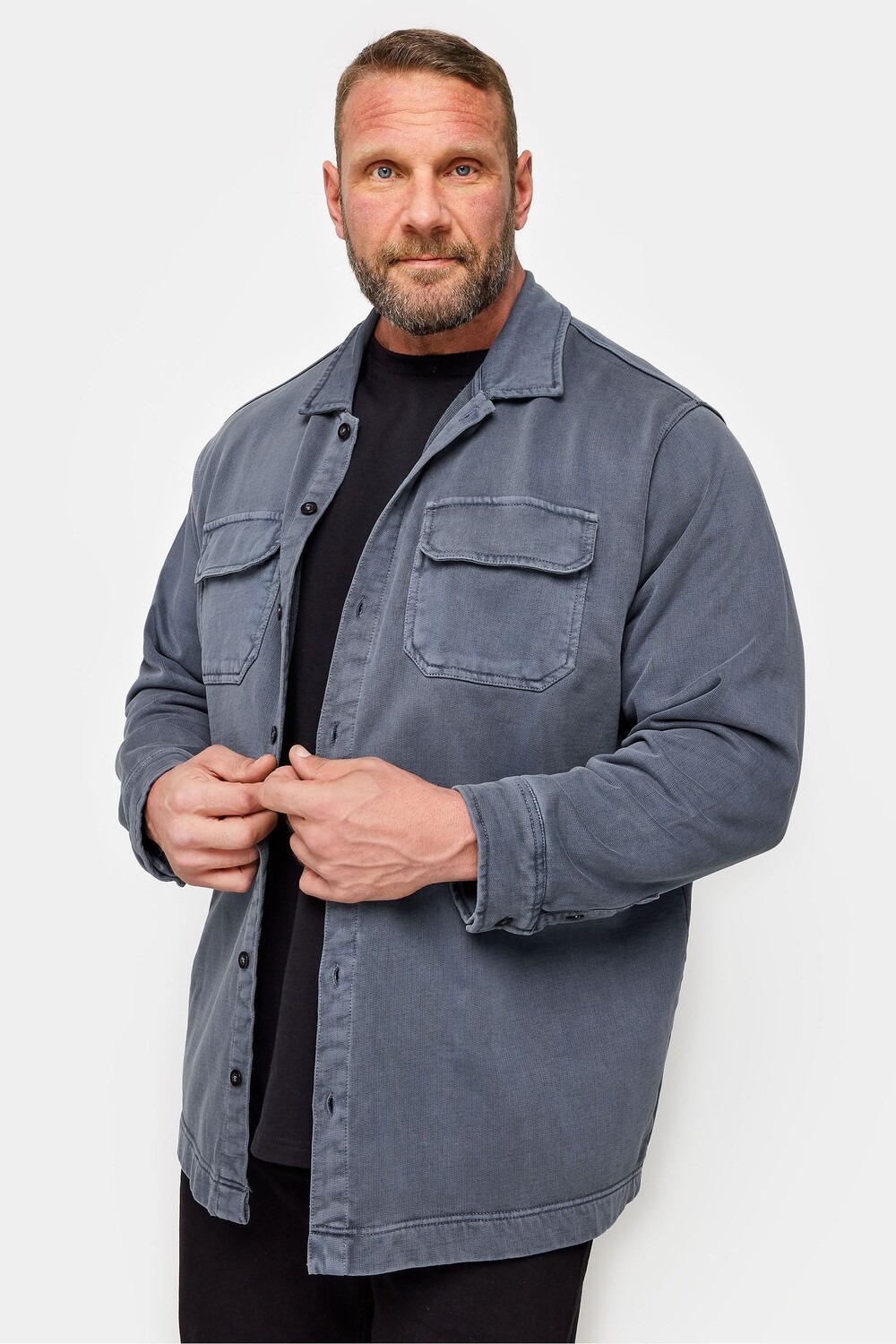 Яркая куртка-рубашка Badrhino Big & Tall, синий
Яркая куртка-рубашка Badrhino Big & Tall, синий