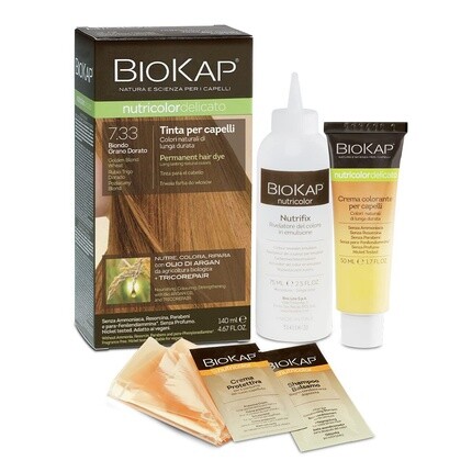 Краска для волос Biokap Nutricolor Sensitive оттенок 7.33 Золотой блондин — 1 упаковка, Bios Line Spa
Краска для волос Biokap Nutricolor Sensitive оттенок 7.33 Золотой блондин — 1 упаковка, Bios Line Spa