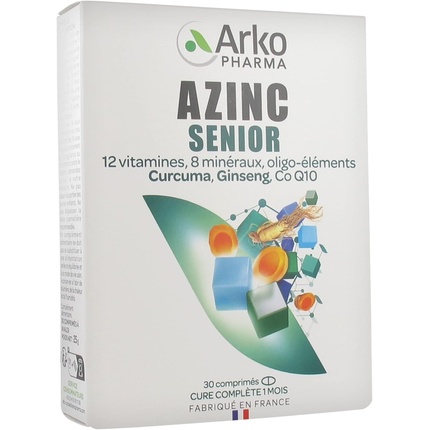 Поливитаминная добавка Azinc Senior 30 таблеток Arkopharma 
Поливитаминная добавка Azinc Senior 30 таблеток Arkopharma
