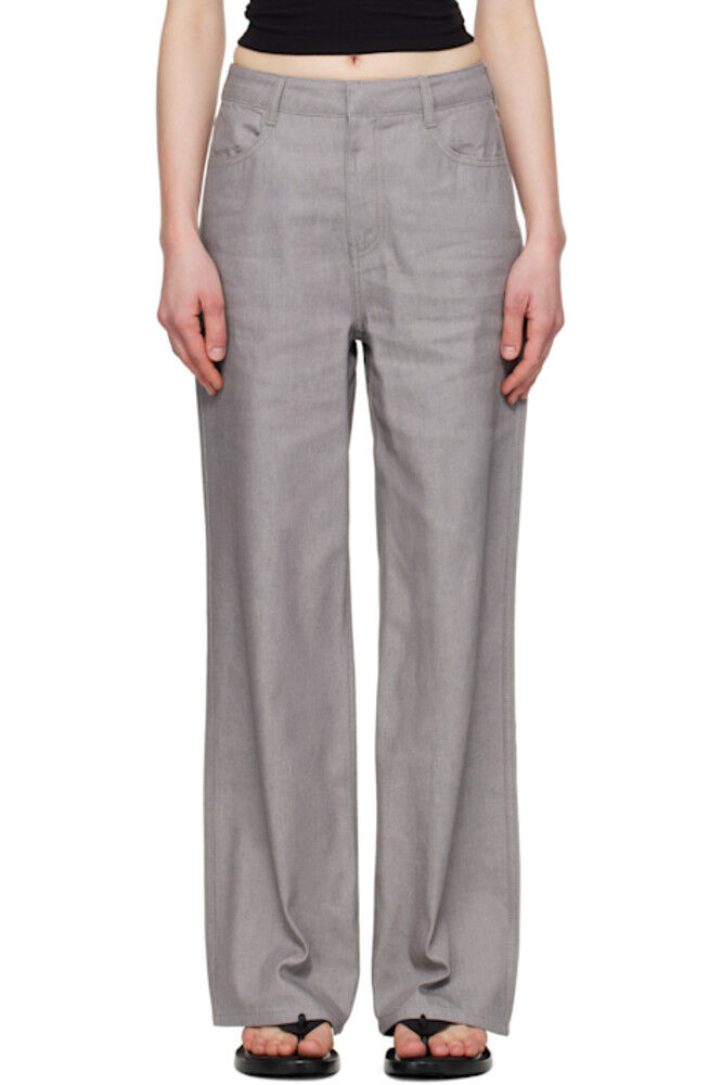 Серые джинсы с четырьмя карманами AMOMENTO
Серые джинсы с четырьмя карманами AMOMENTO